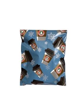 20 - 10x13 Merry Christmas Coffee Holiday Snowflake Mailers Shipping Supplies